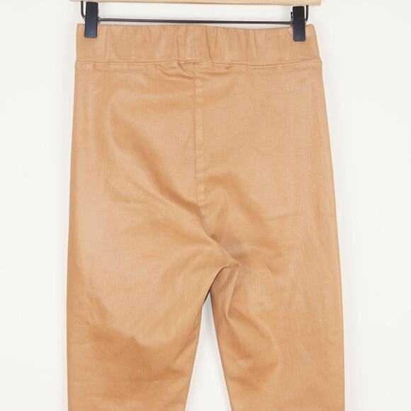 L'Agence Rochelle Coated Hazelnut Brown Pull On Jeans Womens Sz L / G - Picture 3 of 9